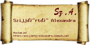 Szijjártó Alexandra névjegykártya