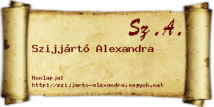 Szijjártó Alexandra névjegykártya