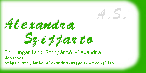 alexandra szijjarto business card